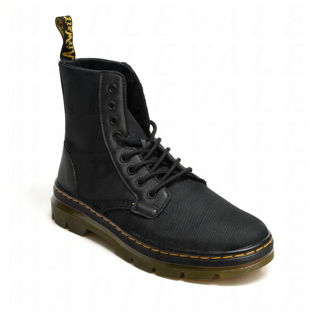 Dr Martens Combs Poly Rubbery Women's Sz 9 Black Casual Combat Boots 16607001 - Picture 8 of 12